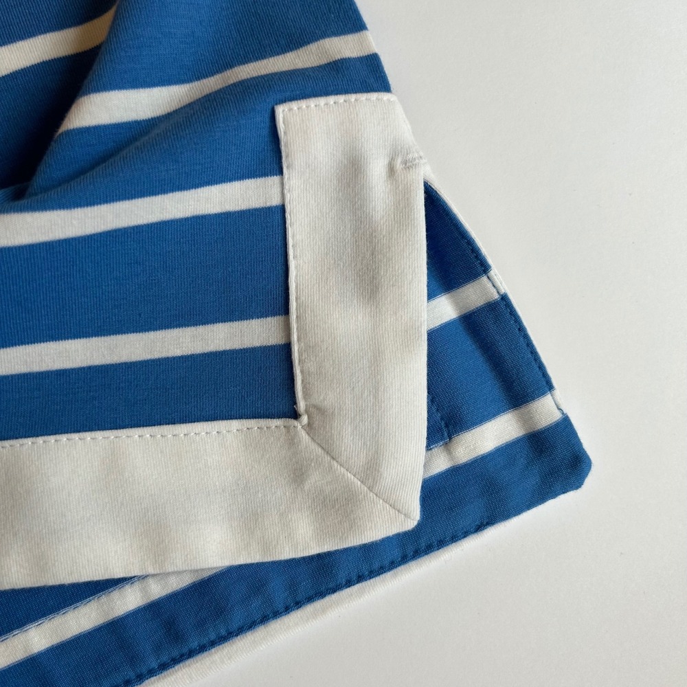 Nautica Womens Blue White Stripe Sleeveless Split Neck Shift Dress XL NWOT - Picture 4 of 9